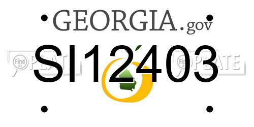 SI12403 Georgia License Plate