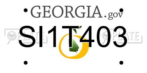 SI1T403 Georgia License Plate
