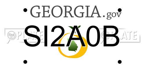 SI2A0B Georgia License Plate