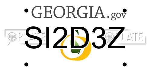 SI2D3Z Georgia License Plate