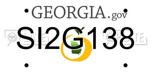 SI2G138 Georgia License Plate