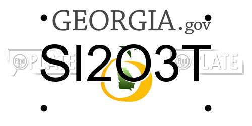 SI2O3T Georgia License Plate