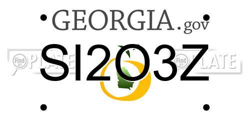 SI2O3Z Georgia License Plate