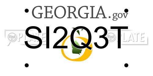 SI2Q3T Georgia License Plate