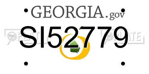 SI52779 Georgia License Plate