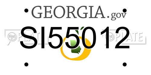 SI55012 Georgia License Plate