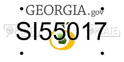 SI55017 Georgia License Plate