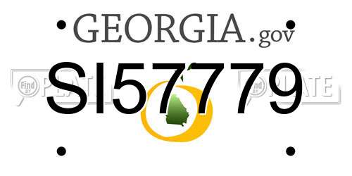 SI57779 Georgia License Plate