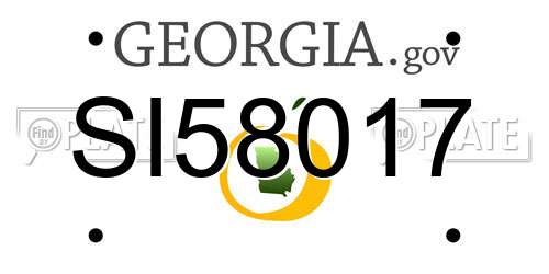 SI58017 Georgia License Plate