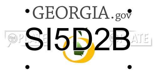 SI5D2B Georgia License Plate