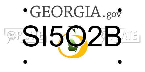 SI5O2B Georgia License Plate