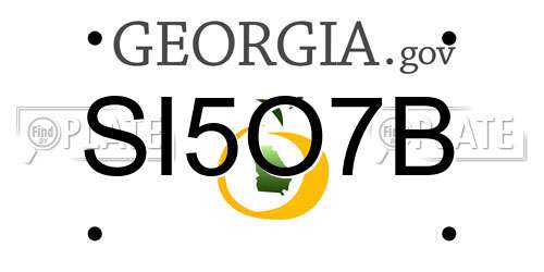 SI5O7B Georgia License Plate