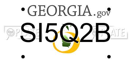 SI5Q2B Georgia License Plate