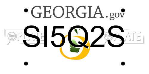 SI5Q2S Georgia License Plate