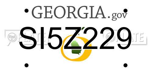 SI5Z229 Georgia License Plate
