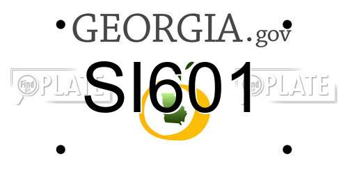 SI601 Georgia License Plate