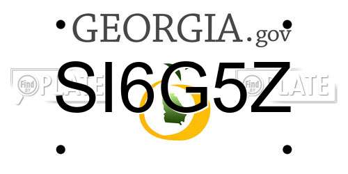 SI6G5Z Georgia License Plate