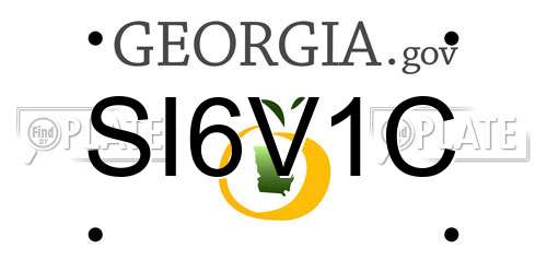 SI6V1C Georgia License Plate