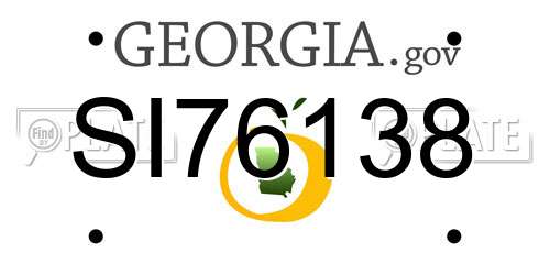 SI76138 Georgia License Plate