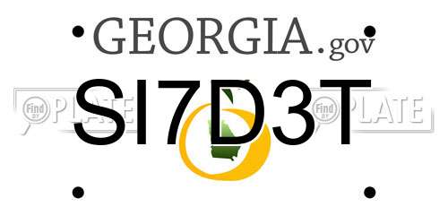 SI7D3T Georgia License Plate