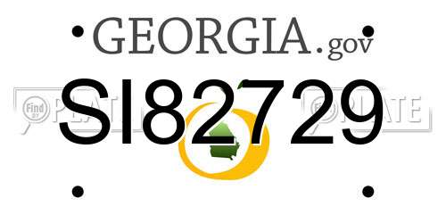 SI82729 Georgia License Plate