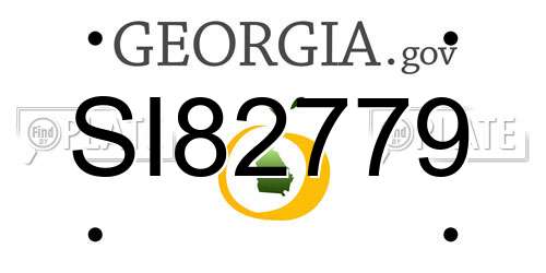 SI82779 Georgia License Plate