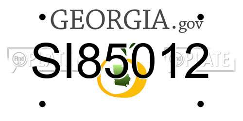 SI85012 Georgia License Plate