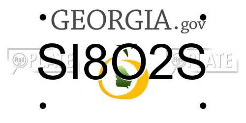 SI8O2S Georgia License Plate