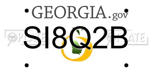 SI8Q2B Georgia License Plate