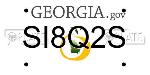 SI8Q2S Georgia License Plate