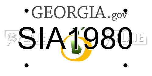SIA1980 Georgia License Plate