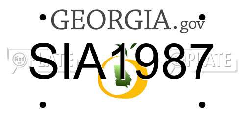 SIA1987 Georgia License Plate