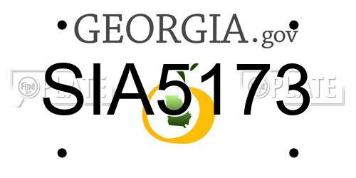 SIA5173 Georgia License Plate