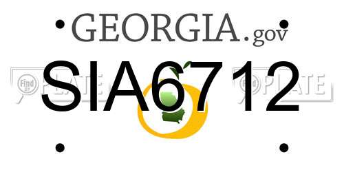 SIA6712 Georgia License Plate