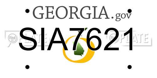 SIA7621 Georgia License Plate