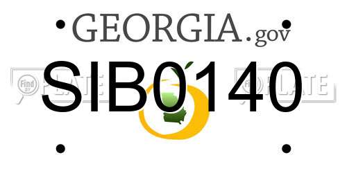 SIB0140 Georgia License Plate