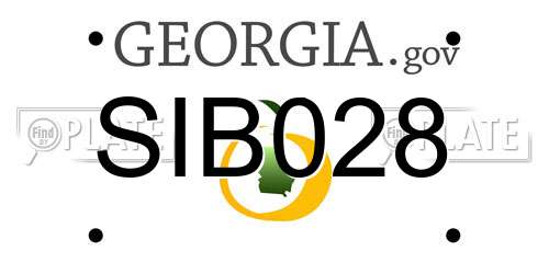 SIB028 Georgia License Plate