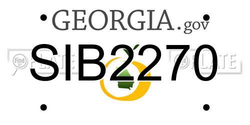 SIB2270 Georgia License Plate