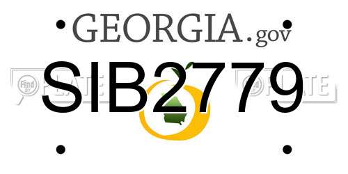 SIB2779 Georgia License Plate