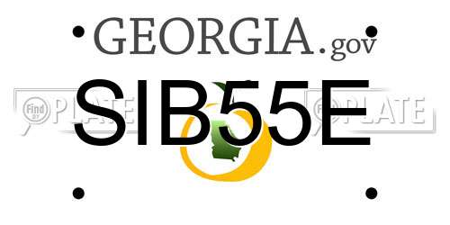 SIB55E Georgia License Plate