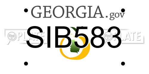 SIB583 Georgia License Plate