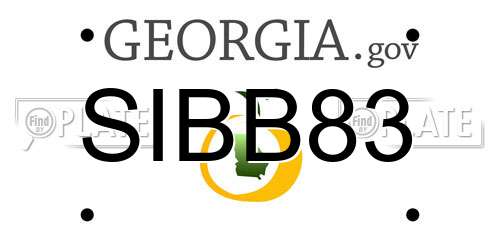 SIBB83 Georgia License Plate