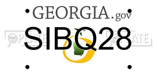 SIBQ28 Georgia License Plate