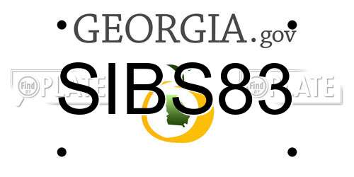 SIBS83 Georgia License Plate