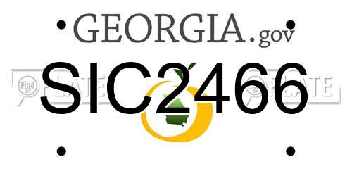SIC2466 Georgia License Plate