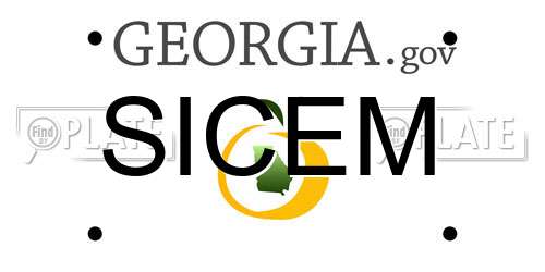 SICEM Georgia License Plate