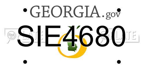 SIE4680 Georgia License Plate