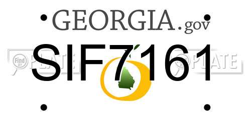 SIF7161 Georgia License Plate