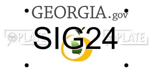 SIG24 Georgia License Plate
