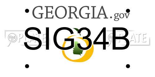 SIG34B Georgia License Plate